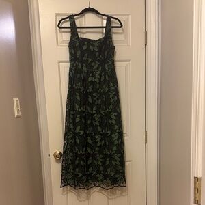 New York & Company Black and Green Maxi Dress